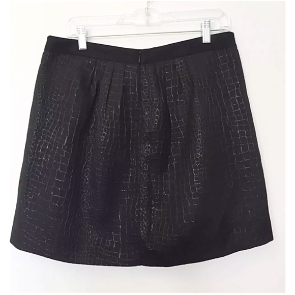 MOSSIMO Blk Pleated Met Skirt Croc Pat Fully Lined - Picture 2 of 6